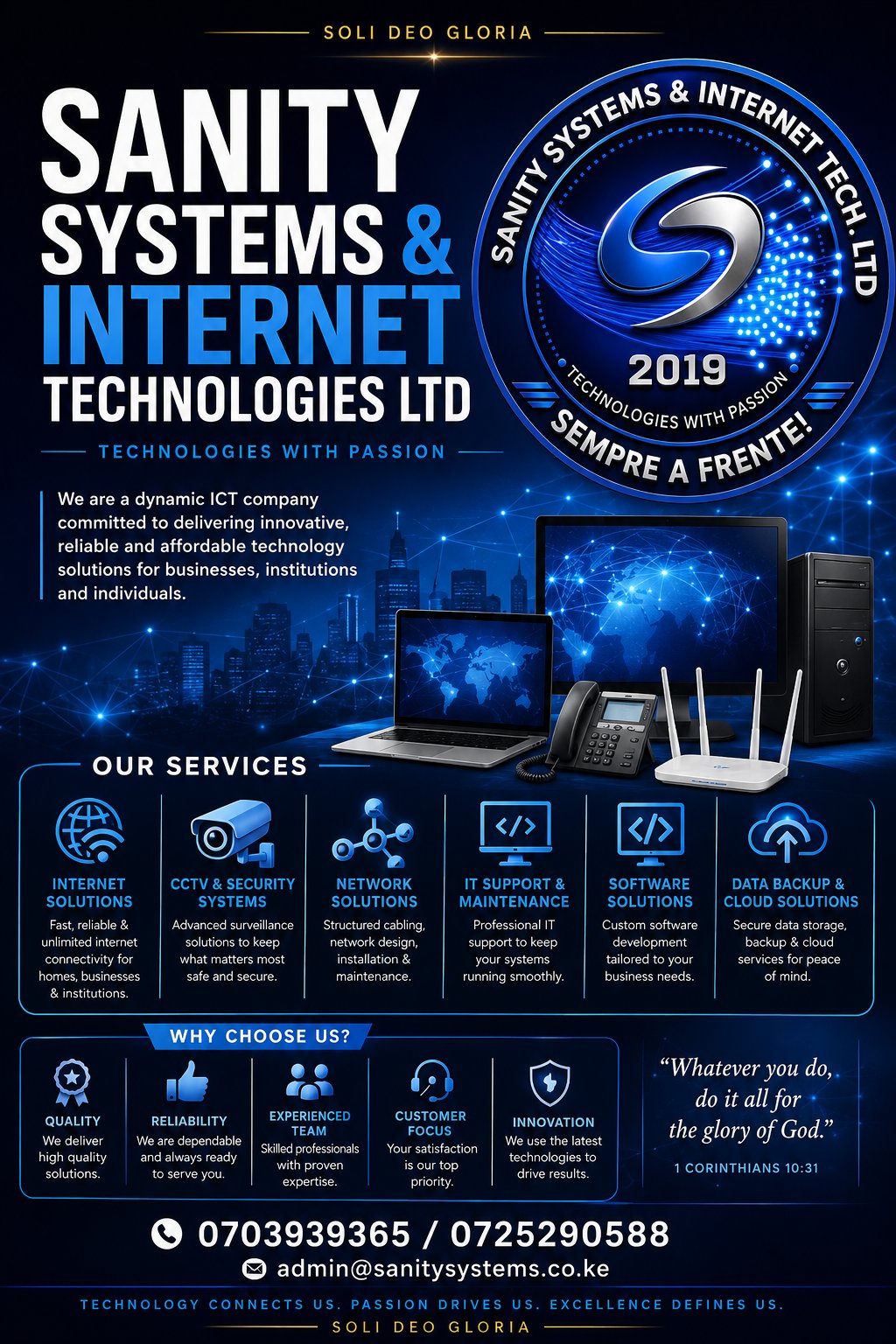 Sanity Systems Company Flier